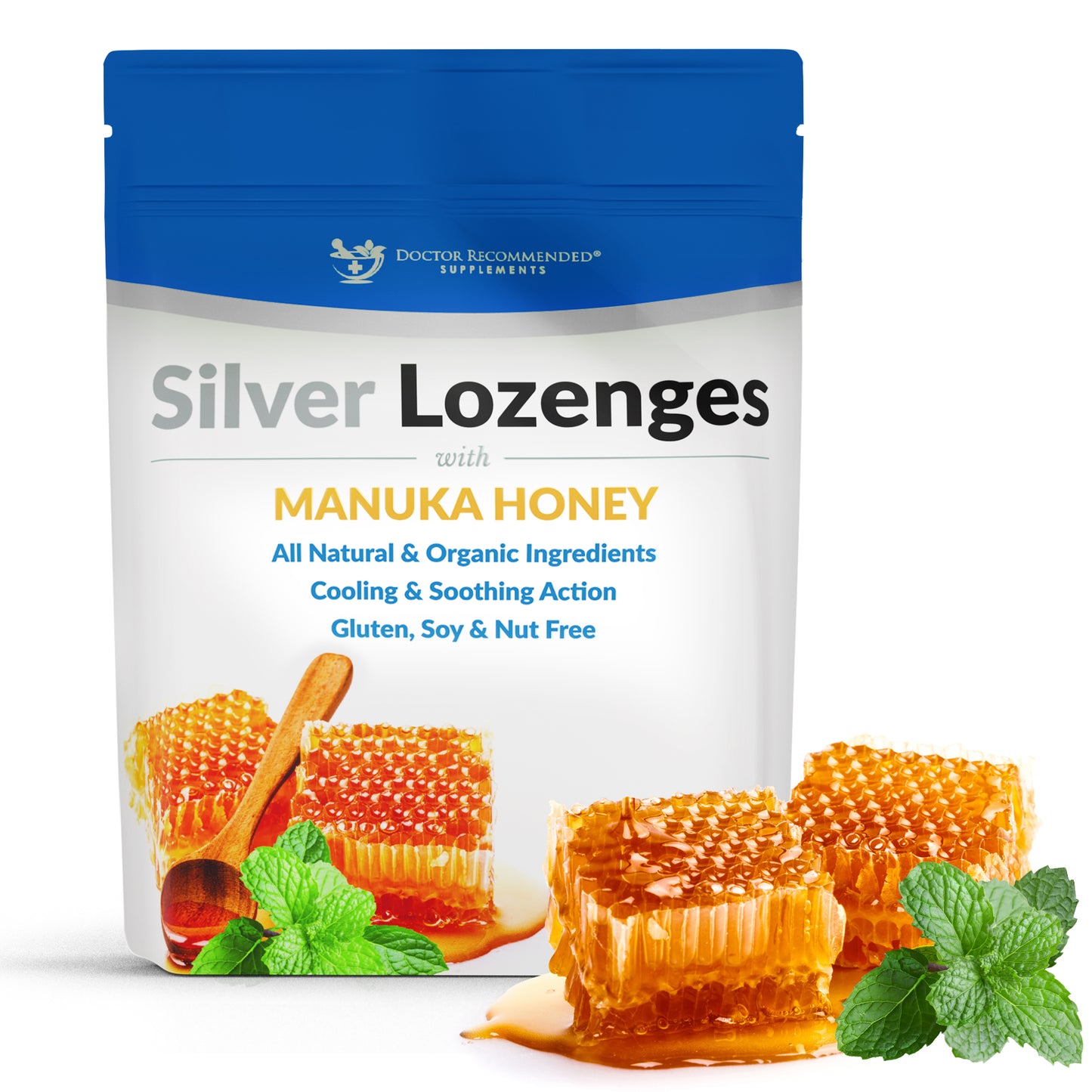 Silver Lozenges with Organic Manuka Honey and Vitamin C