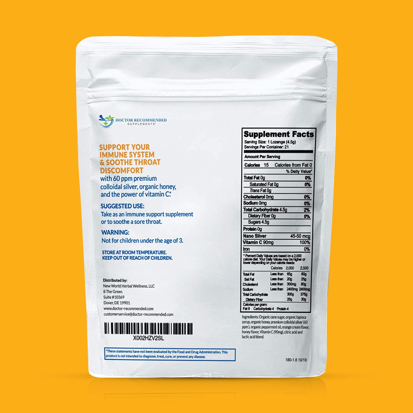 Silver Lozenges with Vitamin C